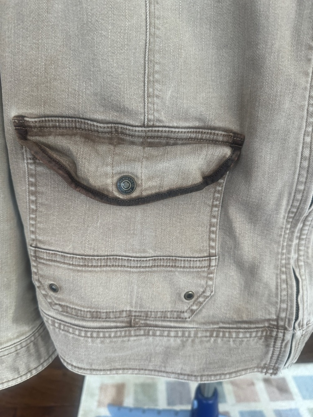 Lauren Jeans Co. Ralph Lauren Tan Denim Jacket 22W - Picture 4 of 6